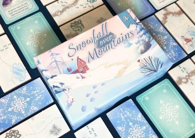 Snowfall Over Mountains Box and Tiles