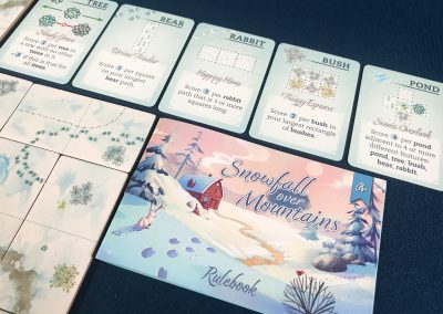 Snowfall Over Mountains Scoring Cards